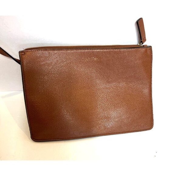 Calvin Klein Reversible Leather Fringe Tote Pouch Cross Body Strap Double Handle - Picture 14 of 16